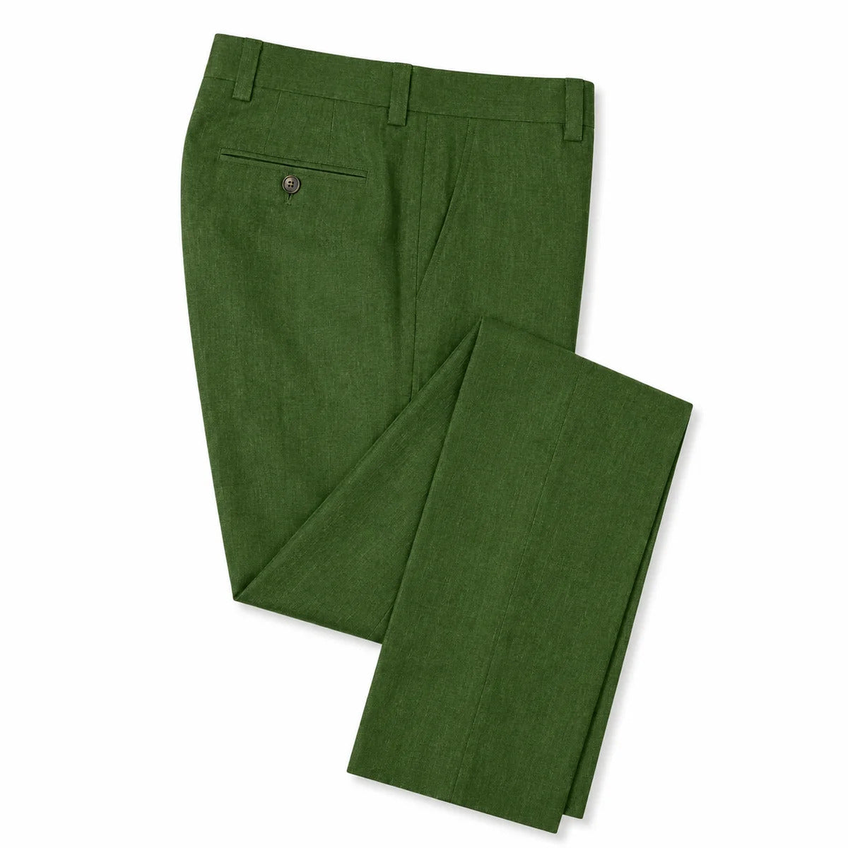 Premium Linen Pant - Emerald - dress size pants : 28 Unfinished bottom