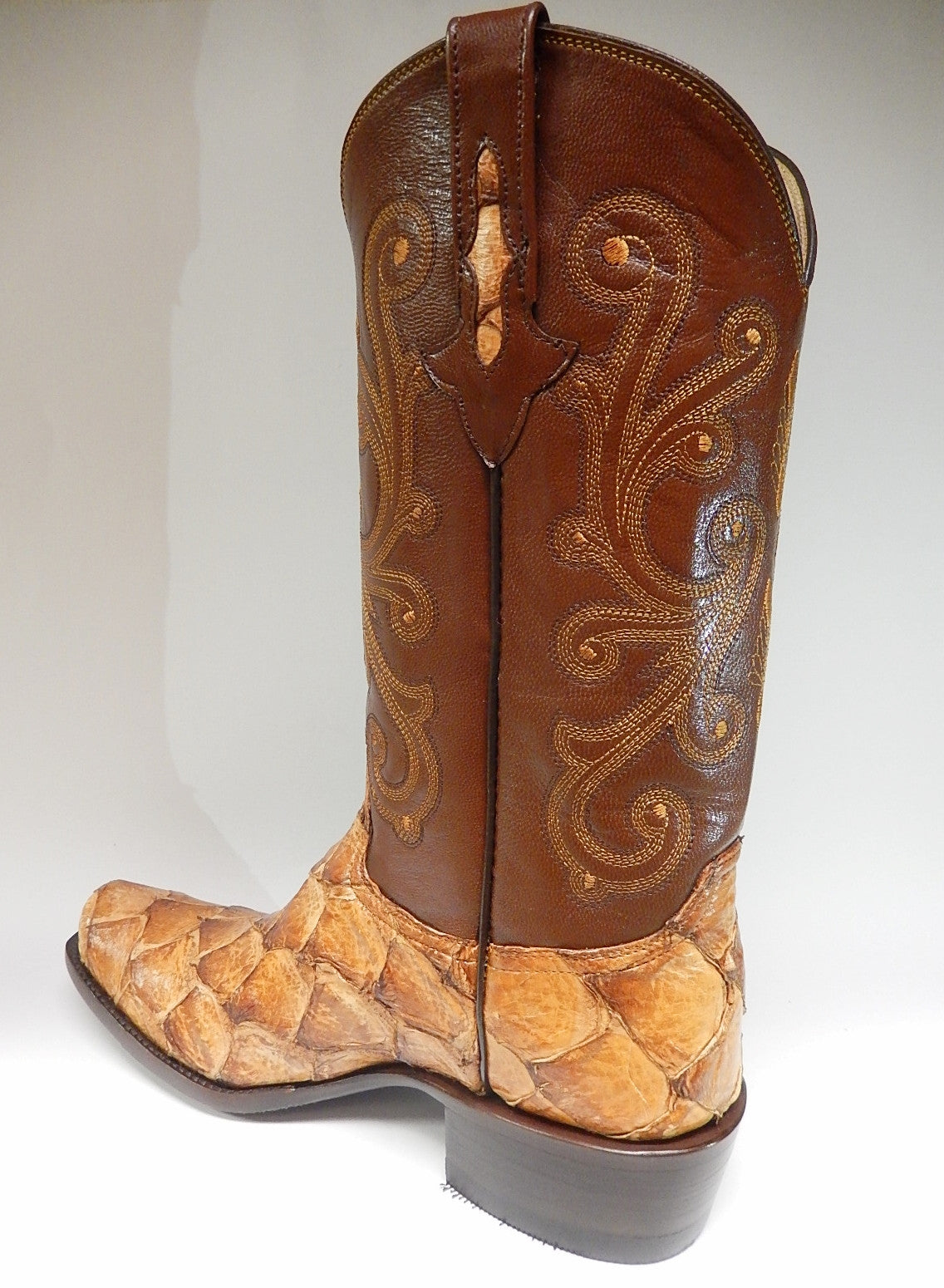 Safari Pirarucu Monster Fish Cowboy Boots - 8
