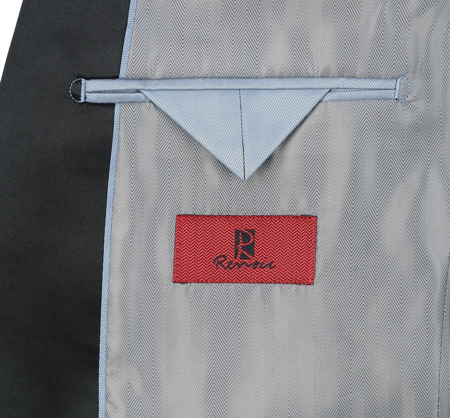 Navy Blue Slim Fit Shawl Collar Tuxedo for Men - Traditional Style - 34 Short