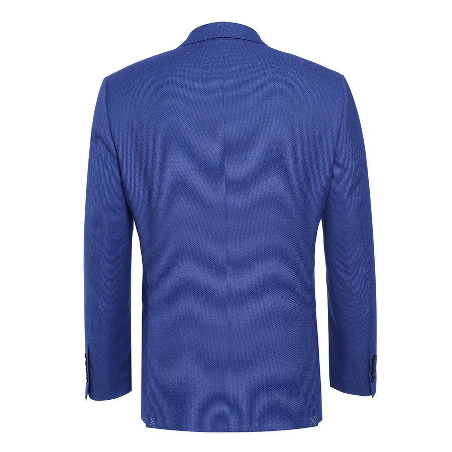 "Blue Purple Micro Check Slim Fit Sport Coat Blazer for Men" - 34 Short