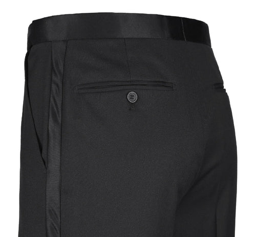 "Classic Fit Black Tuxedo for Men - Traditional One Button Peak Style"