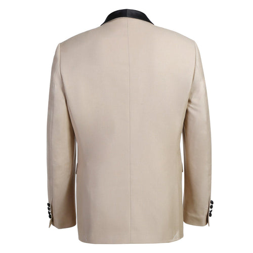 "Tan Slim Fit Shawl Collar Tuxedo - Traditional Men's Style"