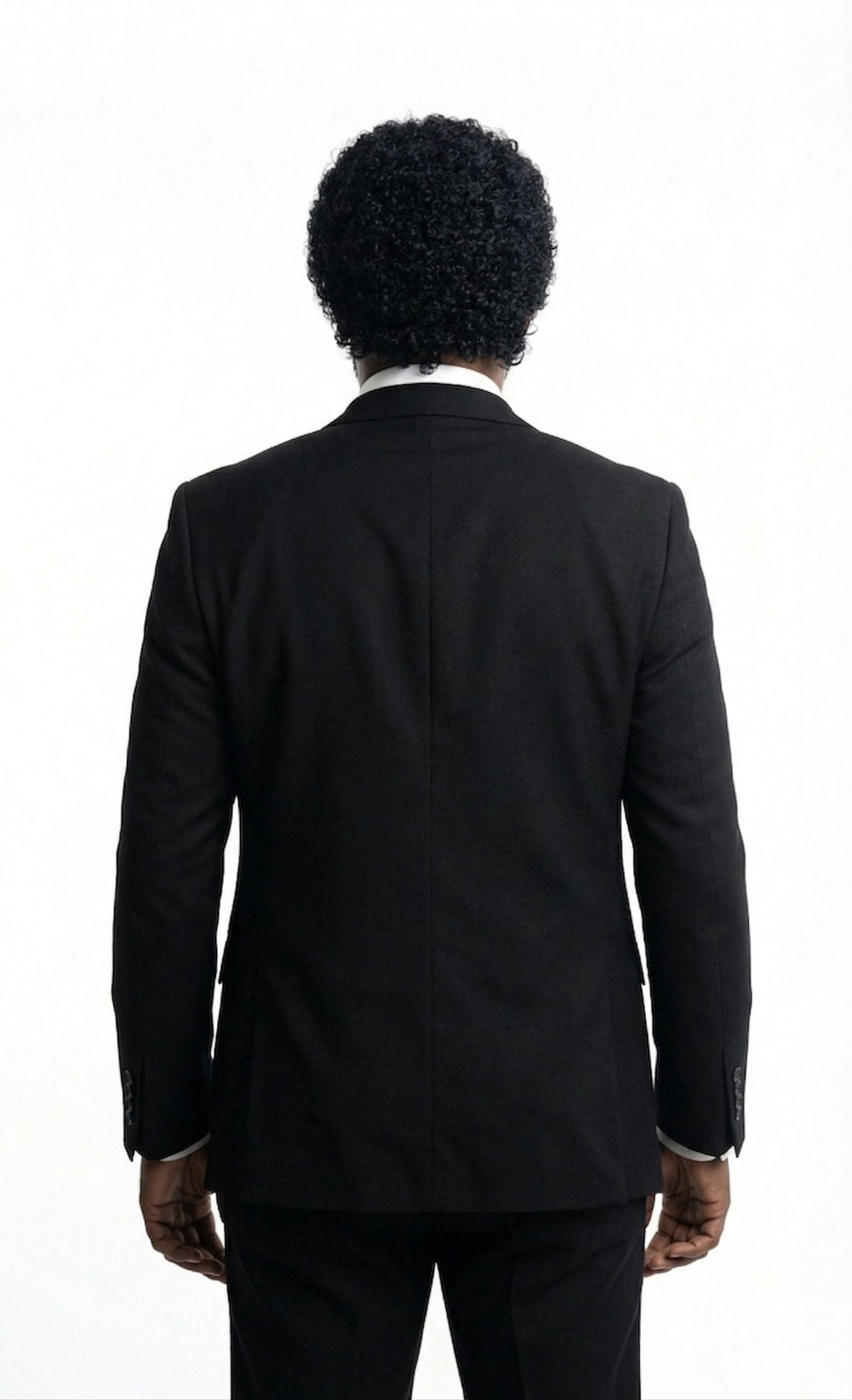 Mens Black Blazer – Jules Winnfield Inspired Pulp Fiction Style Classic Formal Blazer for Men Vintage Retro Jacket - 36 Short