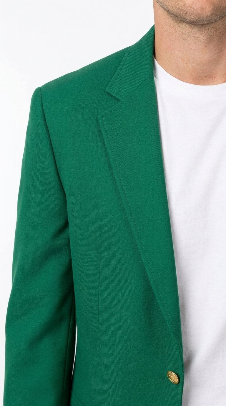 Men’s Kelly Green Blazer with Black Pants – Church, Business and Formal - 36 Short