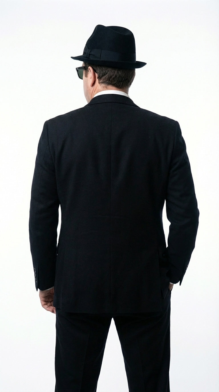 Mens Black Blazer – Vincent Vega Inspired Pulp Fiction Style Classic Formal Blazer for Men Retro Vintage Jacket - 36 Short