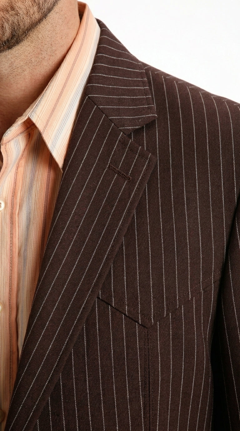 Men’s Pinstripe Western Suit – Classic Formal Blazer and Pant Set for Wedding, Traje Para Hombre Cowboy Style - 34 Short or Extra Small