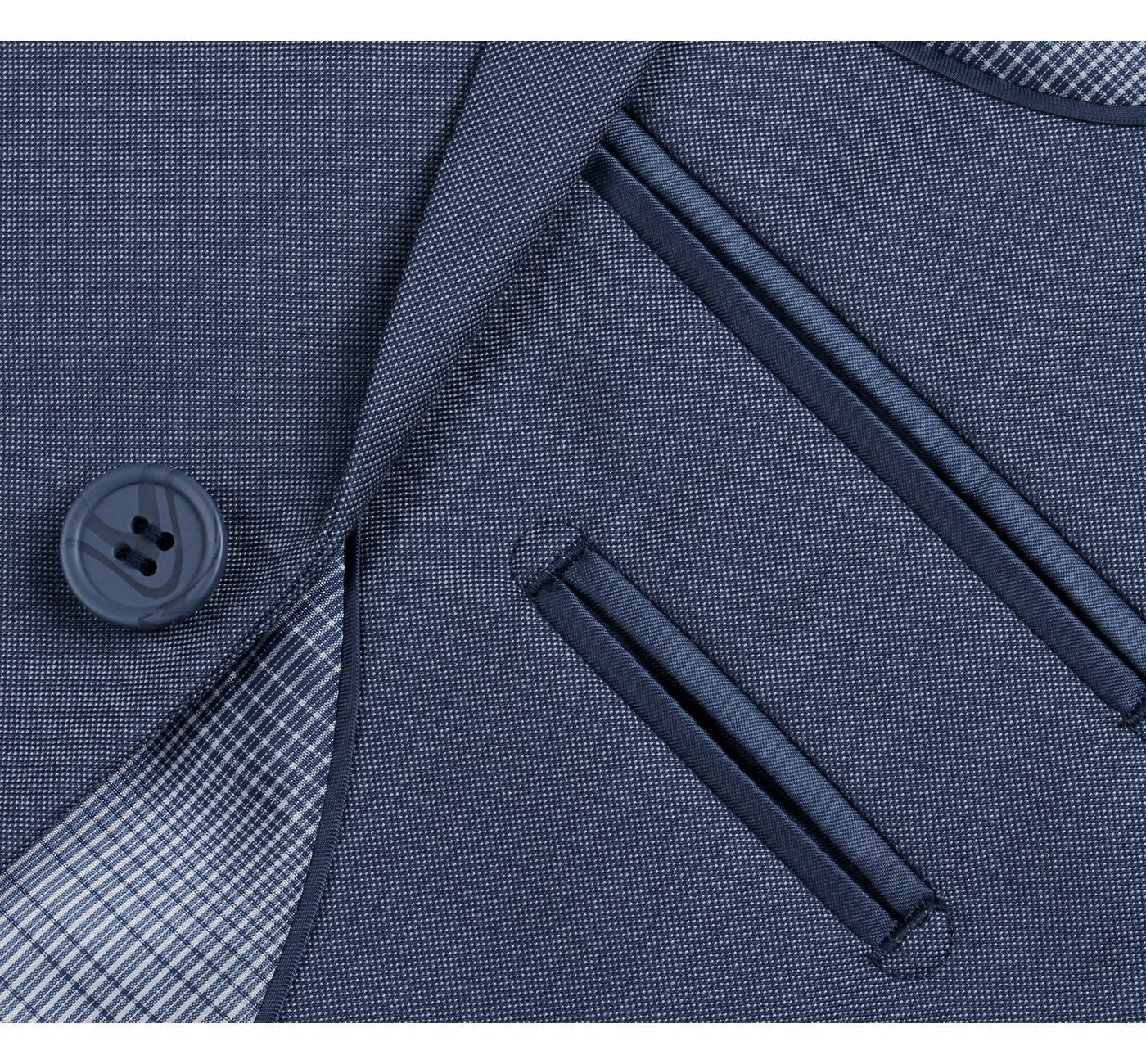 203-19 Men's 2-Piece Slim Fit Single Breasted Notch Lapel Suit - 34Sx28W