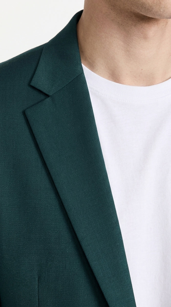 Men’s Dark Teal Blazer – Classic Fit Green Teal Sport Coat for Weddings, Business & Formal Wear