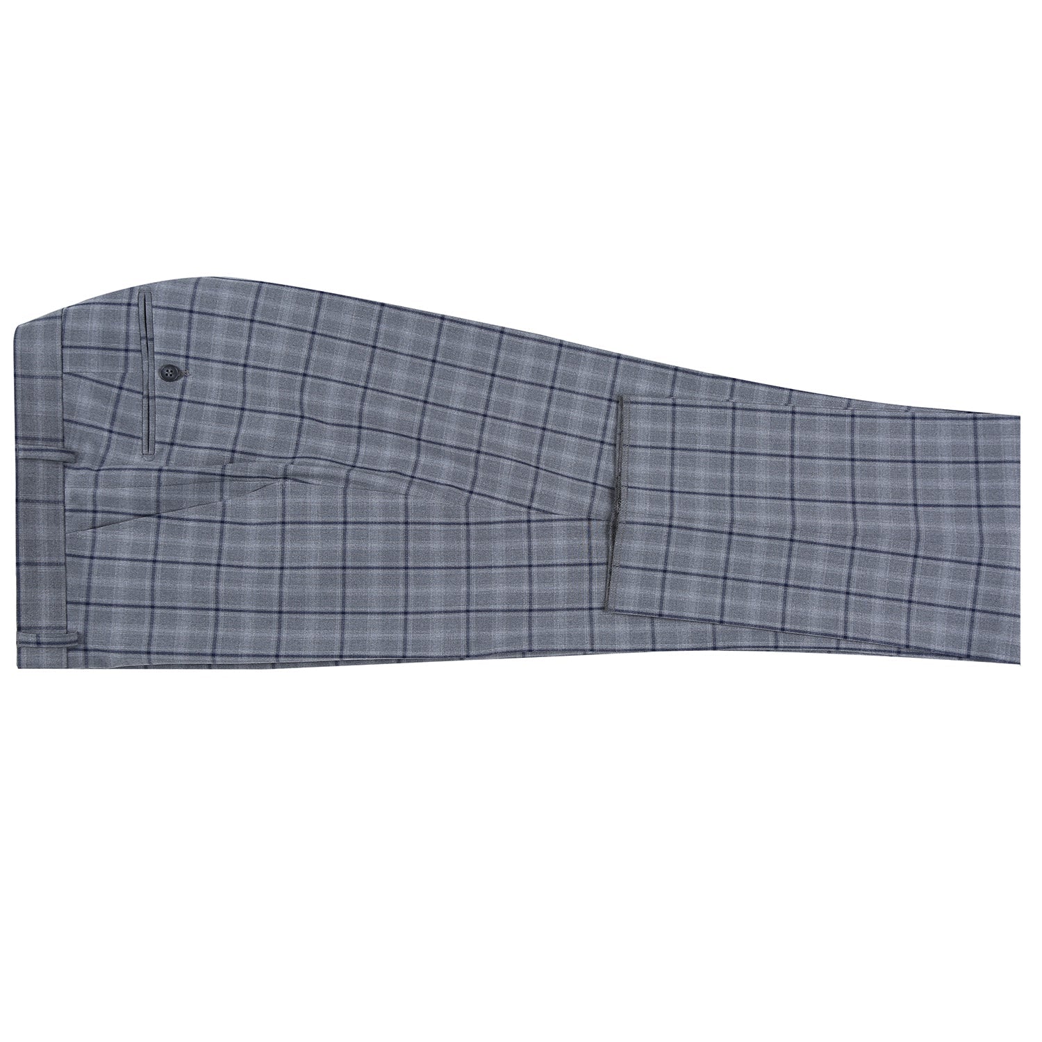 293-20 Men's Slim Fit Stretch Checked Suits - 38Lx32W