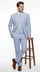 Cheap priced Suit - Mens 2 Button Jacket + Pants Summer Seersucker Blue Suit