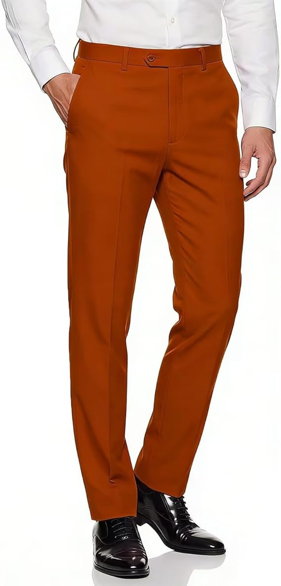 Mens Expandable Waist Business Casual Dress Pants - dress size pants : 28 Unfinished bottom
