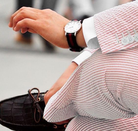 Mens Seersucker Pants - Summer Casual Pinstripe Modern Fit in Color Pink - dress size pants : 28 Unfinished bottom
