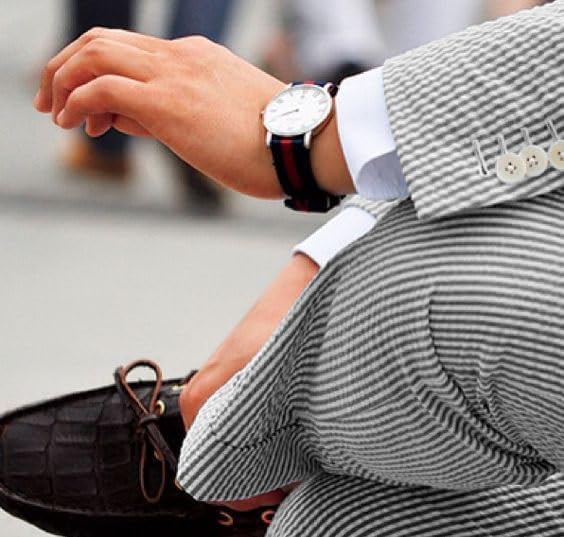Mens Seersucker Pants - Summer Casual Pinstripe Modern Fit in Color Gray - dress size pants : 28 Unfinished bottom