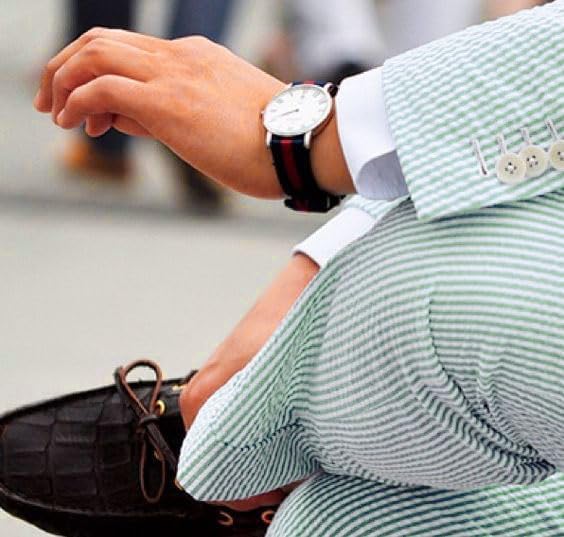 Mens Seersucker Pants - Summer Casual Pinstripe Modern Fit in Color Green - dress size pants : 28 Unfinished bottom