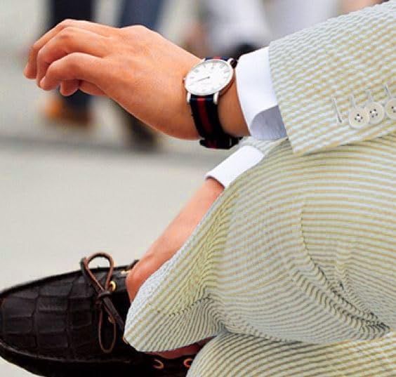 Mens Seersucker Pants - Summer Casual Pinstripe Modern Fit in Color Yellow - dress size pants : 28 Unfinished bottom
