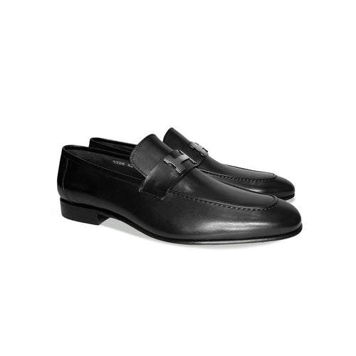 Corrente 5760 H Buckle Loafer Shoes - Black - Black - Size 13