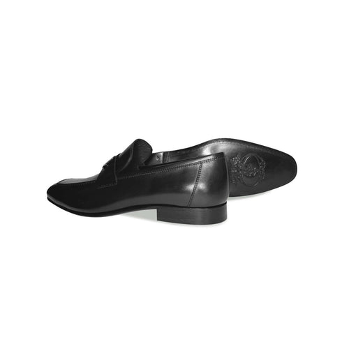 Corrente 5760 H Buckle Loafer Shoes - Black - Image 2