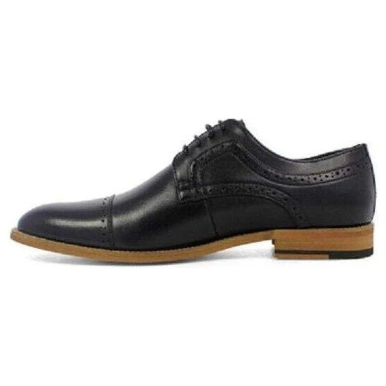 Stacy Adams Mens shoes Dickinson Cap Toe Oxford classic Black Leather 25066-001 - 6