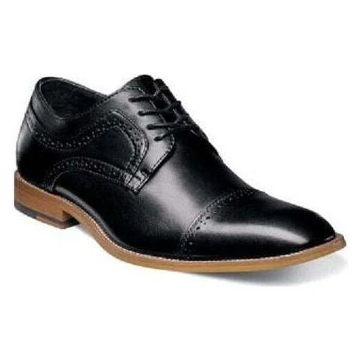 Stacy Adams Mens shoes Dickinson Cap Toe Oxford classic Black Leather 25066-001 - 6
