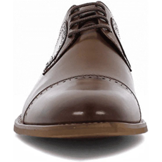 Shoes Stacy Adams Dickinson Cap Toe Oxford Cognac Leather 25066-221 - 6