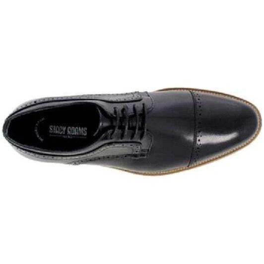 Stacy Adams Mens shoes Dickinson Cap Toe Oxford classic Black Leather 25066-001 - 6