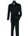 Mens 5 Button Mandarin Collar Tuxedo homecoming  Suit in black