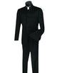 Mens 5 Buttons Mandarin Collar Tuxedo homecoming  Suit in black