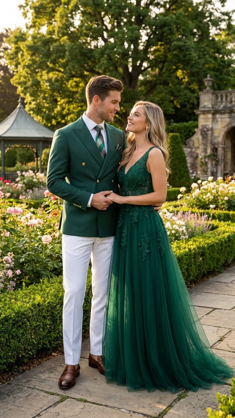 Men’s Dark Green Double Breasted Blazer – Hunter Olive Green Sport Jacket coat - 36 Short