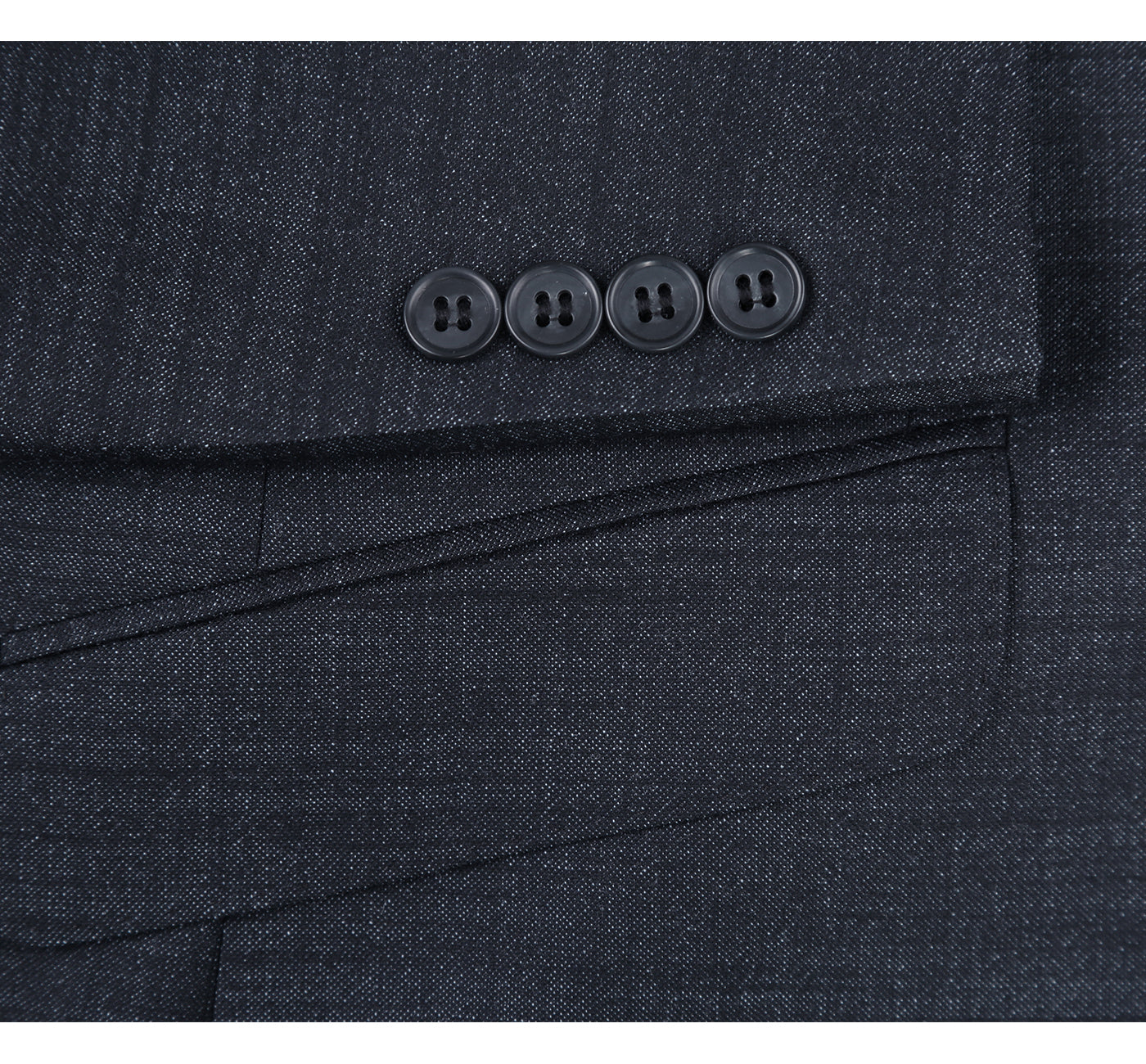 558-2 Men's Two Piece Slim Fit Wool Blend Suit - 36Sx30W