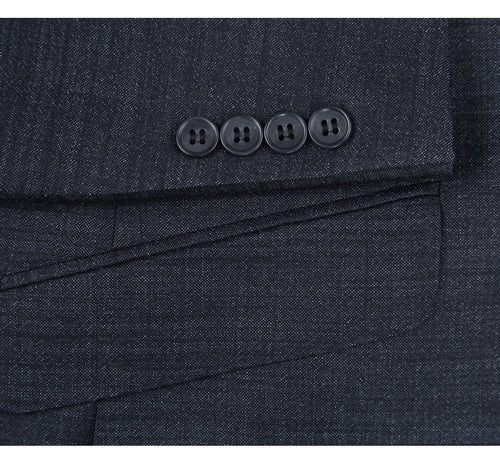 558-2 Men's Two Piece Slim Fit Wool Blend Suit