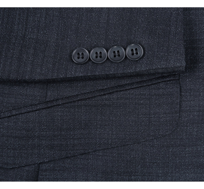 558-2 Men's Two Piece Slim Fit Wool Blend Suit