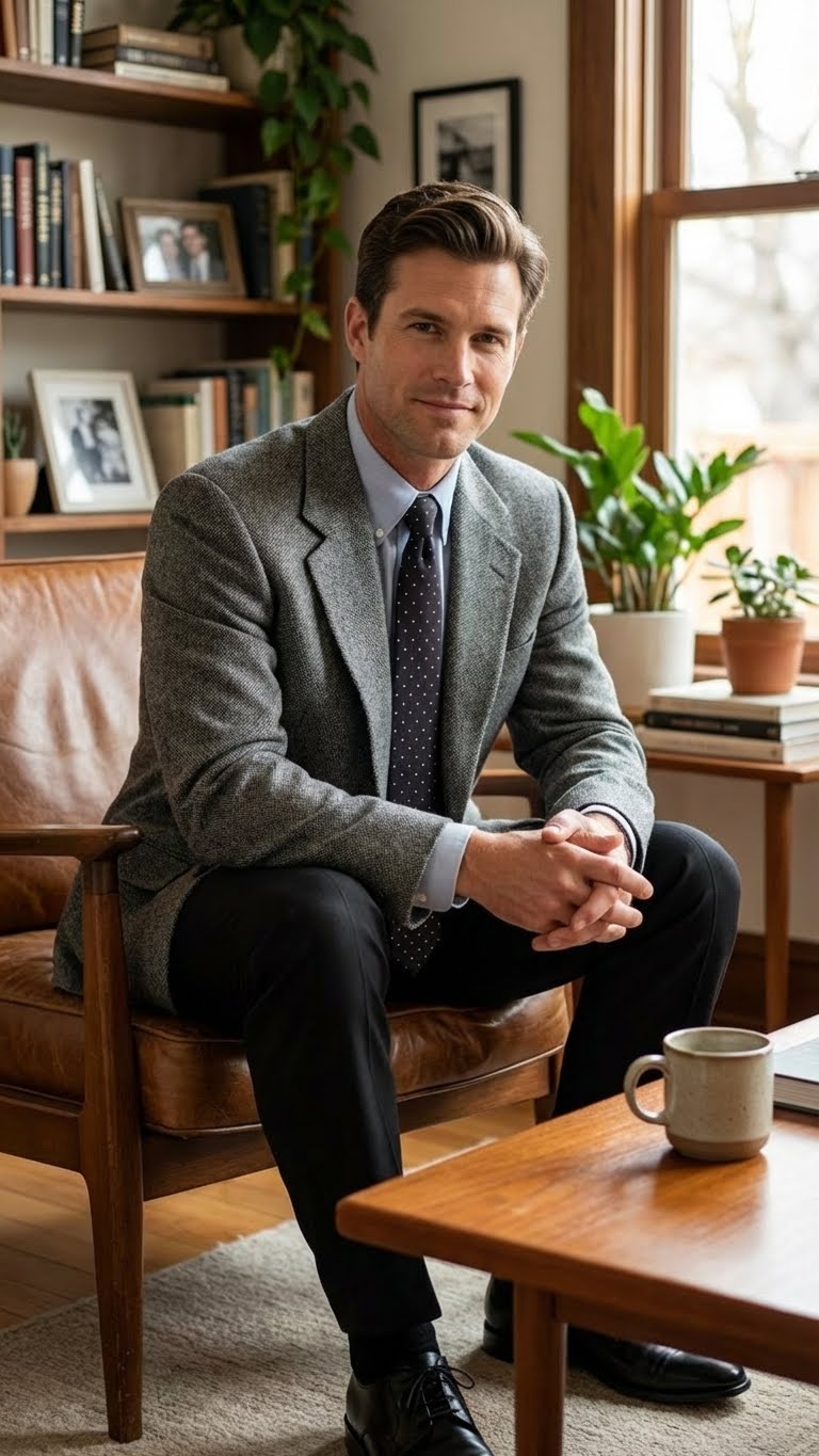 Men’s Dark Grey Blazer – Charcoal Grey Sport Coat Jacket - 36 Short