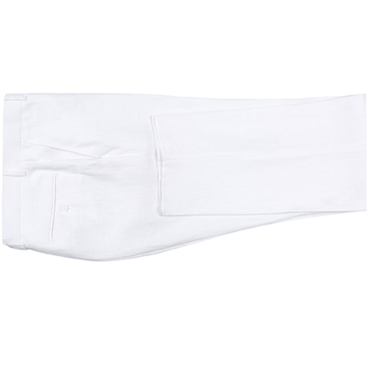 601-20 Men's Notch Lapels White Solid Linen Suits - 38Lx32W