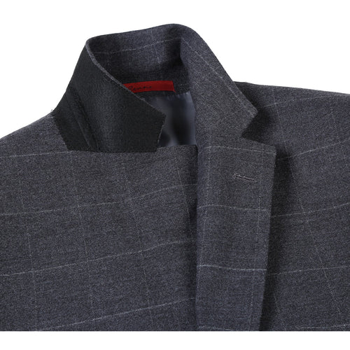293-31 Men's Slim Fit Checked Suits