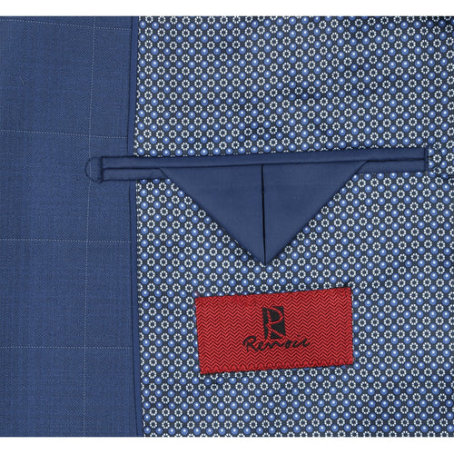 291-20 Men's Slim Fit 2-Piece Single Breasted Check Dress Suit