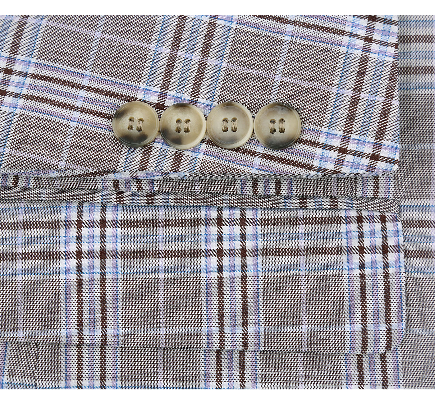 292-7 Men's Slim Fit 2-Piece Single Breasted Check Dress Suit - 36Sx30W