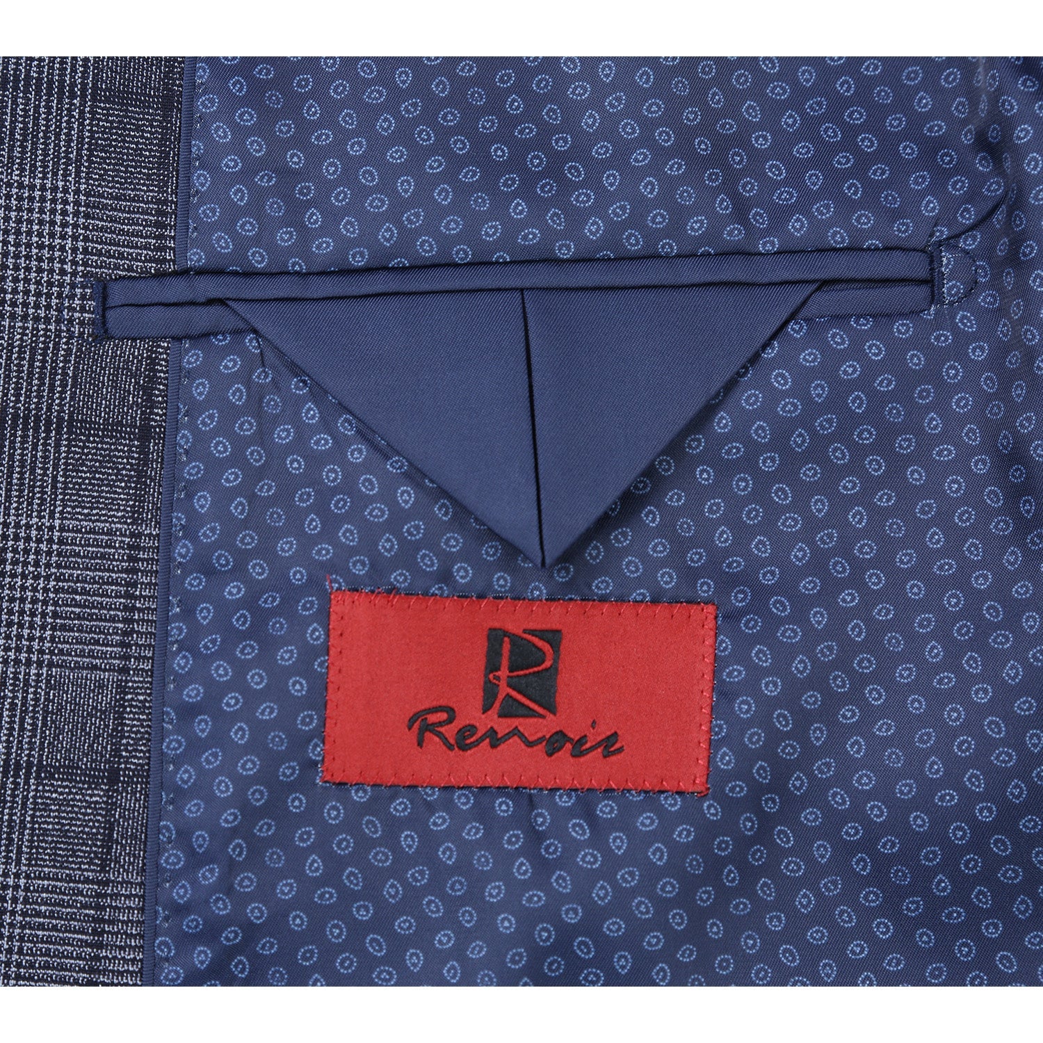 293-30 Men's Classic Fit Checked Suits - 38Lx32W