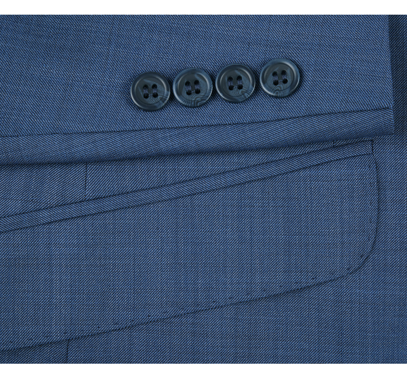 557-1 Men's 2-Piece Slim Fit Single Breasted Wool Suit - 34Sx28W