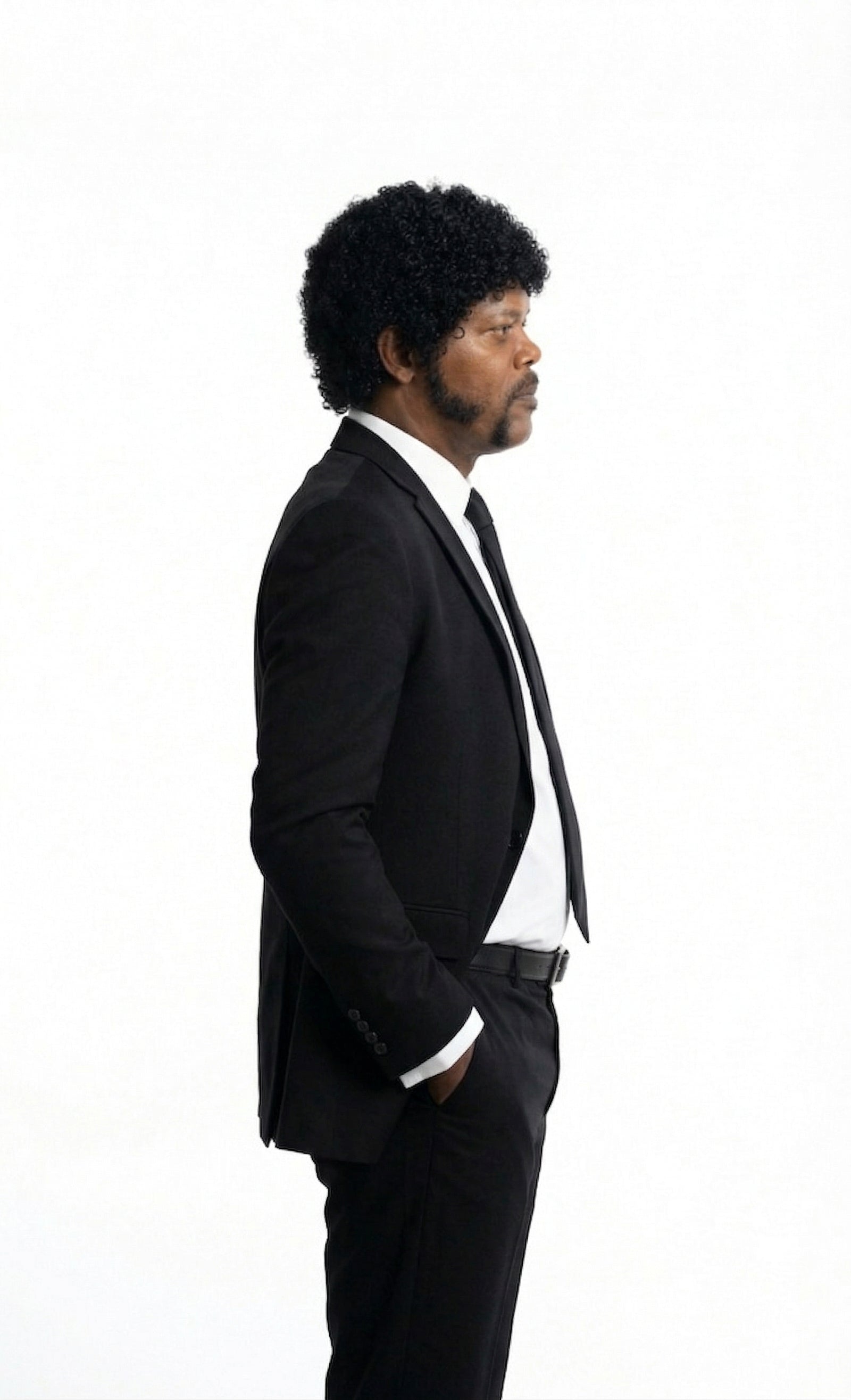 Mens Black Blazer – Jules Winnfield Inspired Pulp Fiction Style Classic Formal Blazer for Men Vintage Retro Jacket - 36 Short