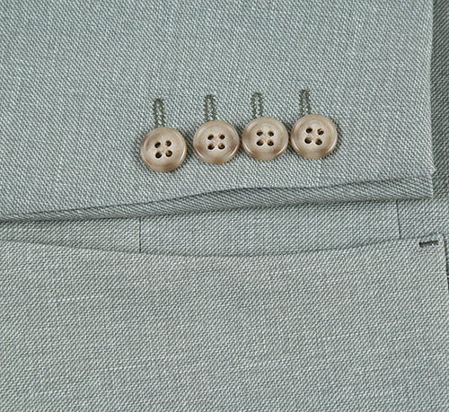 Half Canvas Slim Fit Blazer in Light Sage Gray - 38R