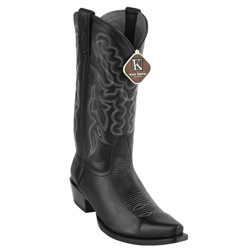 King Exotic Men's Snip Toe Cowboy Boots - EE