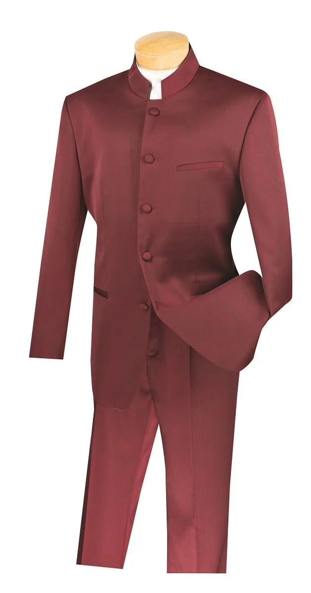 Vinci Men's 5 Button 2-Piece Nehru Suit Fashionable Style