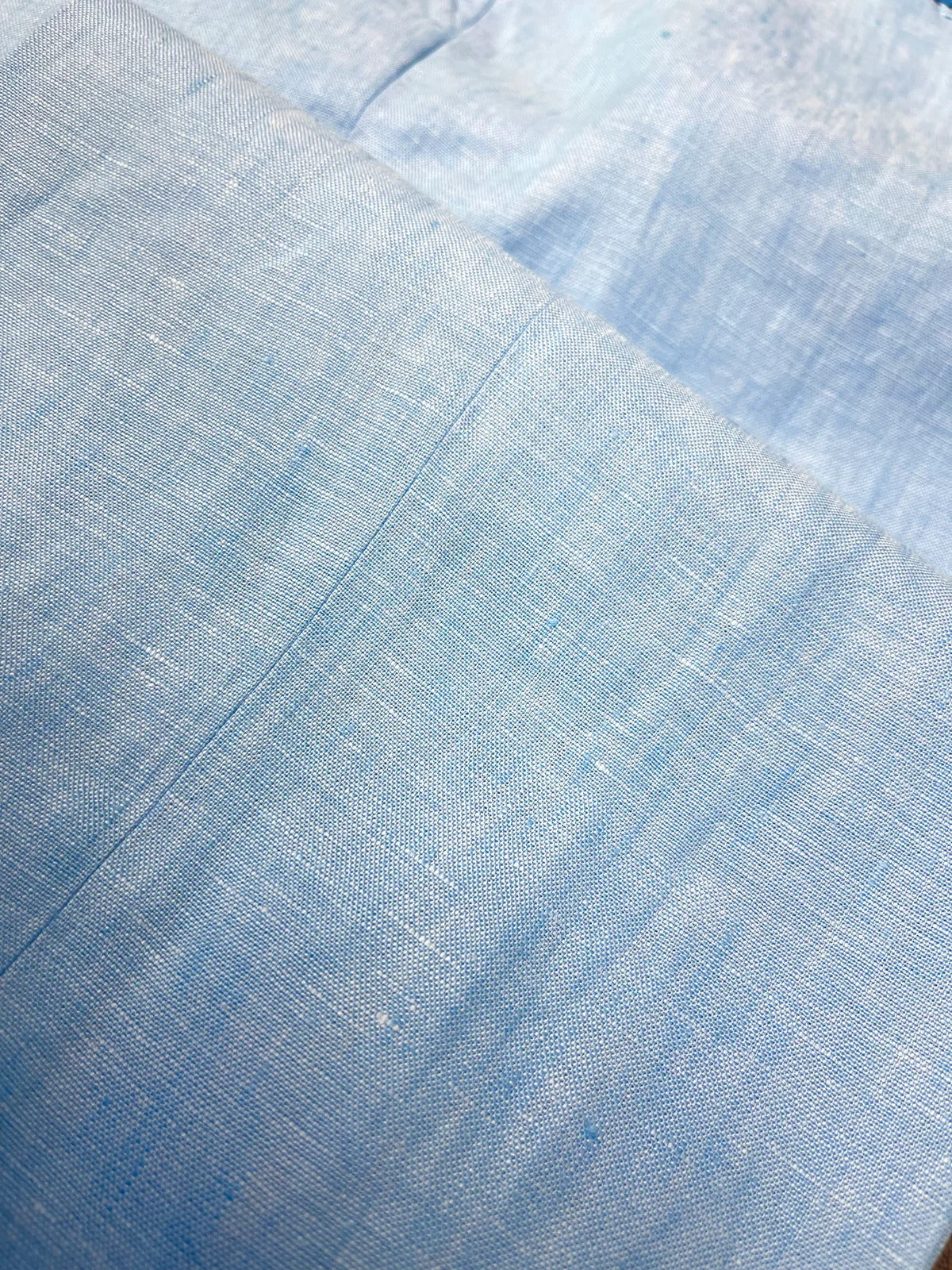 Linen Premium Pant - Lake Blue - dress size pants : 28 Unfinished bottom