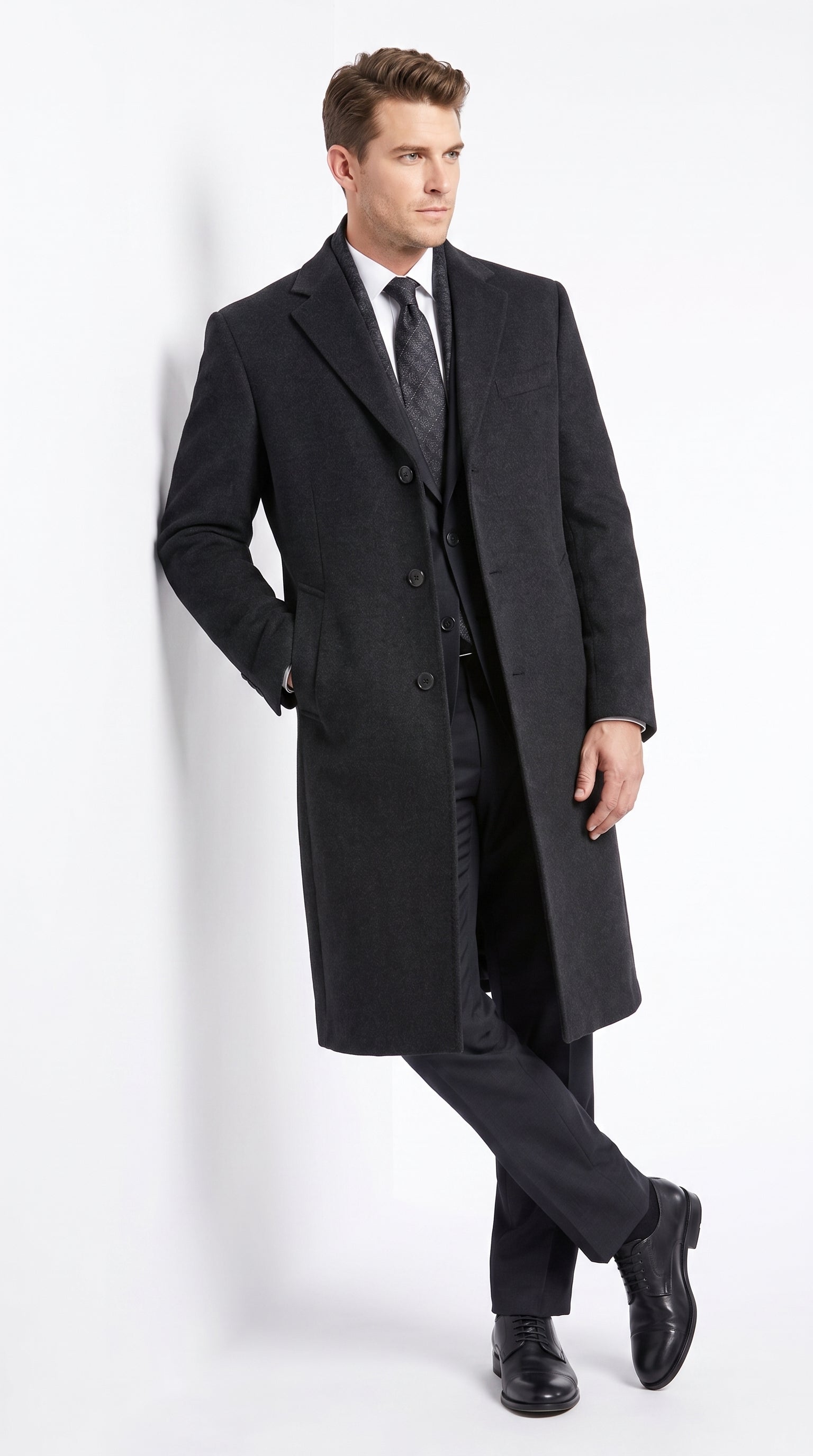 Men’s Black Long Overcoat – Daredevil Born Again Wilson Fisk Inspired Classic Kingpin Coat