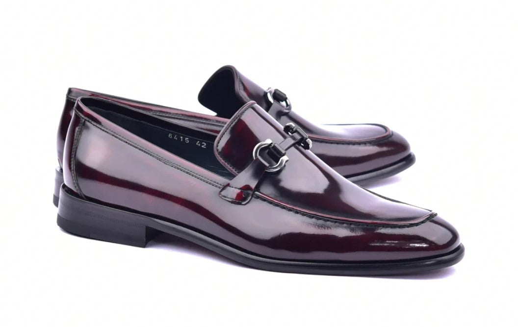 Corrente 6415 Calfskin Slip-On Loafer - Burgundy - Burgundy - Size 13