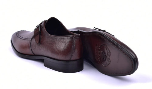 Corrente 6471 Leather Slip-On Monkstrap Shoe - Brown - Image 4