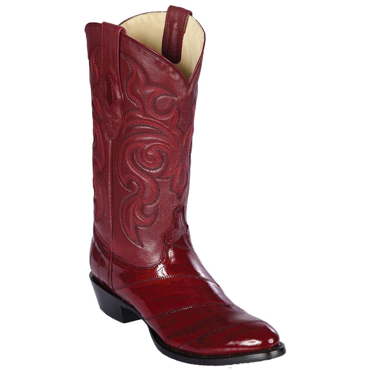 Eel Burgundy R-Toe Boots - D