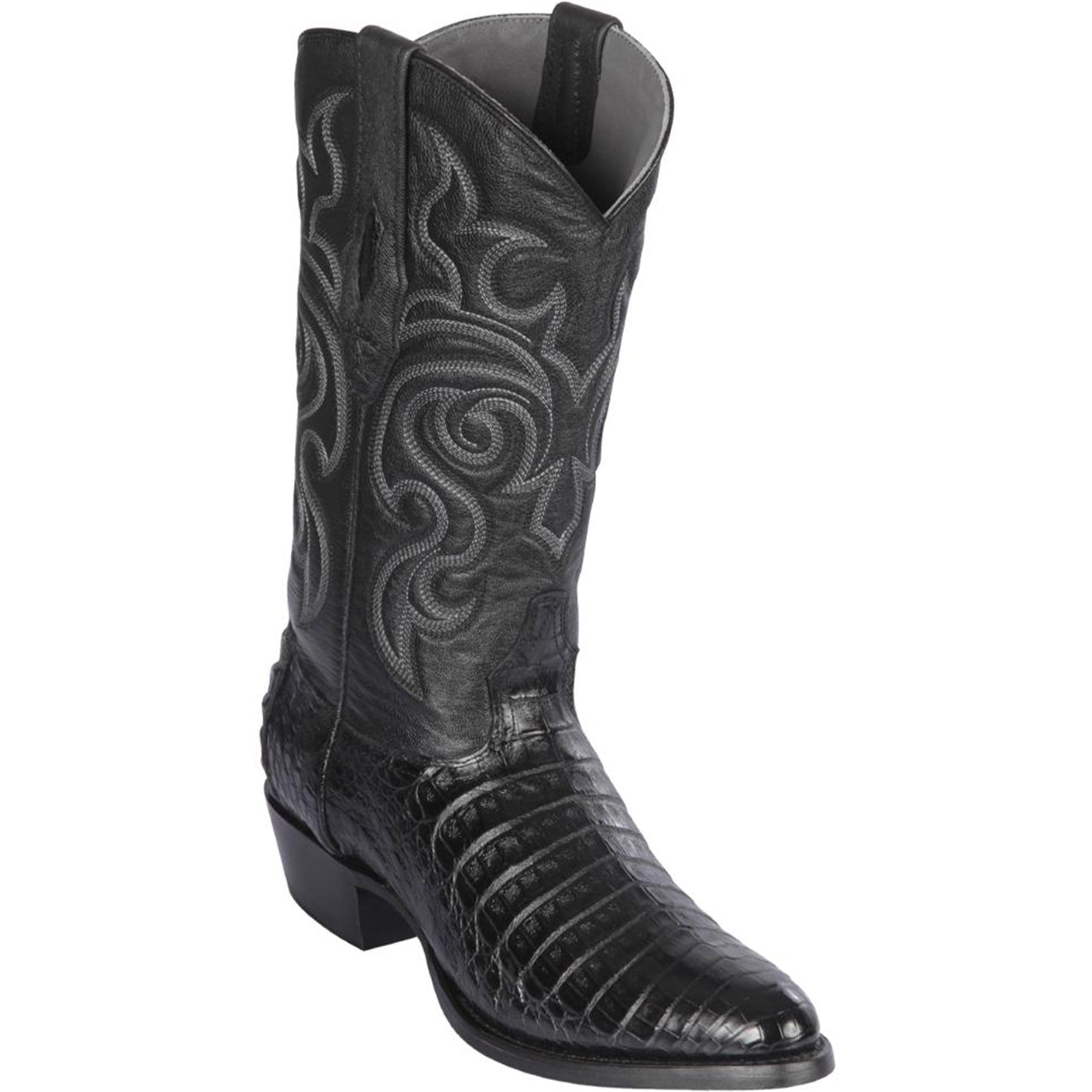 Black Caiman Cowboy Boots - D