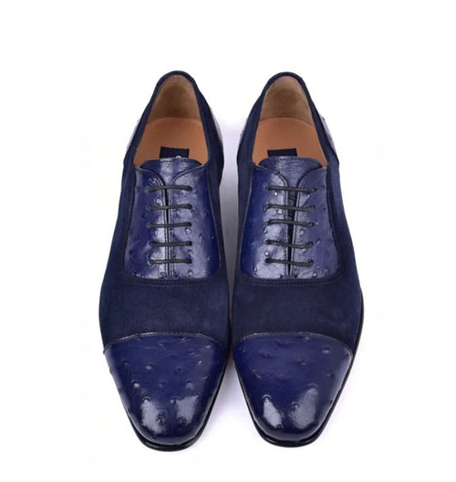 Corrente 6708 Cap-Toe Lace-Up Oxford - Navy - Image 3