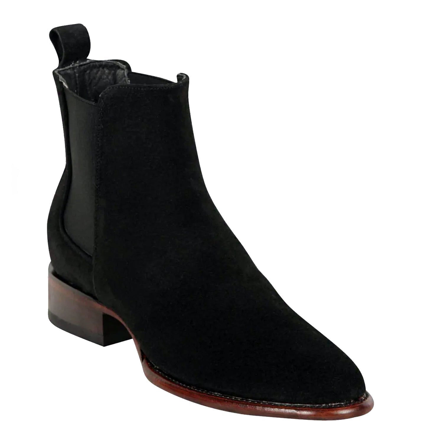 Mens Suede Chelsea Boots - Black